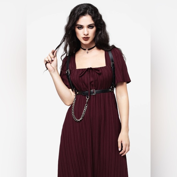 Disturbia Sarcophagi Ruched Front Midaxi Dress US 8 / UK 12 - Picture 6 of 8